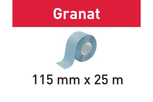 Slippappersrulle 115x25m P320 GR Granat