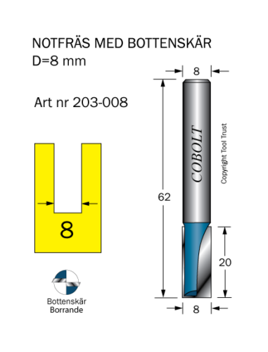 Notfräs D=10 L=25 TL=63 S=8
