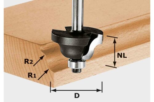 DUBBELRADIEFRÄS HW D38,1/R6,35/R6,35 KL